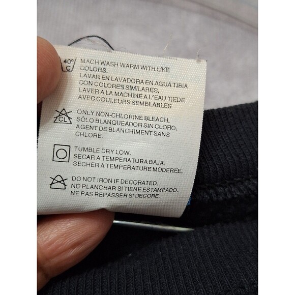 Vintage Crewneck Sweatshirt Adult Sz 2X Black Made In USA Fleece Lined 80's READ - Picture 9 of 11